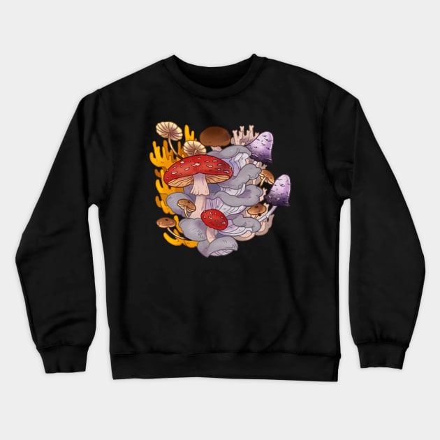 Mushroom Bundle Crewneck Sweatshirt by alekivz